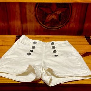 White Express shorts